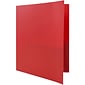 JAM Paper POP 2-Pocket Plastic Presentation Folder, Red, 96/Pack (382EREDB)