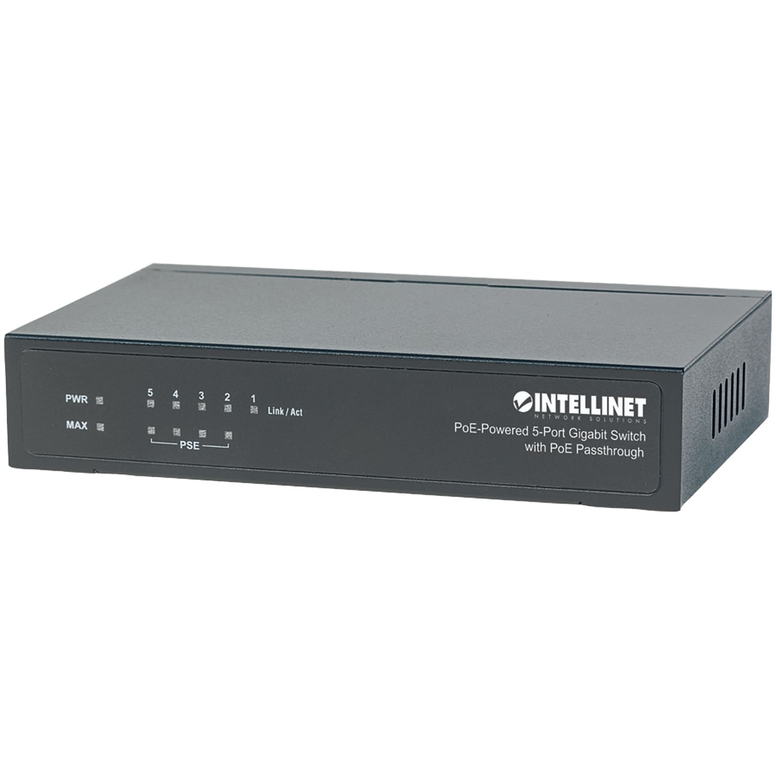 Intellinet 561082 Poe-Powered 5-Port Gigabit Switch With Poe Passthrough