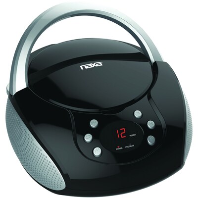 Naxa Npb-240 Portable CD Boom Box, Black (NAXPB240)