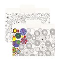 Smead SuperTab® Coloring Folder, Oversized 1/3-Cut Tabs, Letter Size, 2 Designs, 6 per Pack (11647)