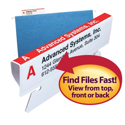 Smead Viewables File Folder Labels, 3.5" x 1.25", White, 25 Labels/Pack (64905)