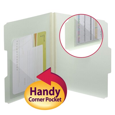 Smead Self-Adhesive Poly Corner Pockets, 6W x 6H, Clear, 100 per Box (68160)