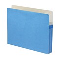 Smead File Pocket, Straight Cut Tab, 1-3/4 Expansion, Letter Size, Blue, Each (73215)