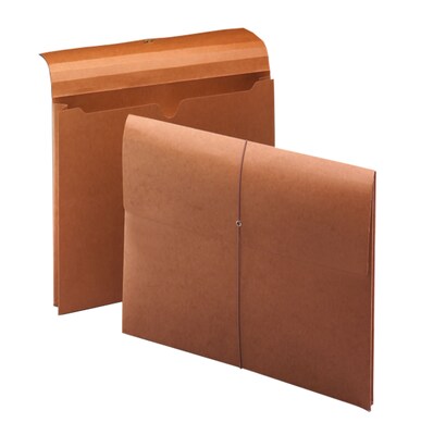 Smead 30% Recycled Heavyweight File Pocket, 2 Expansion, Letter Size, Redrope, 50/Each (243L)