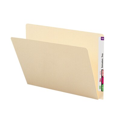 Smead Heavy Duty End Tab File Folder, Straight-Cut Extended Tab, Letter Size, Manila, 100/Box (24250)