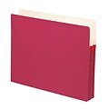 Smead File Pocket, Straight-Cut Tab, 1-3/4 Expansion, Letter Size, Red (73221)