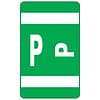 Smead® Alpha-Z Color-Coded Second Letter P Labels, 10 Labels Per Sheet, Dark Green, 1H x 1 5/8W,