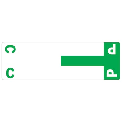 Smead AlphaZ NCC Color-Coded Name Labels, C&P, Label Sheet, Dark Green, 100/Pk (67154)