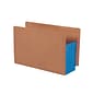 Smead 30% Recycled Heavyweight Reinforced File Pocket, 5 1/4" Expansion, Legal Size, Blue, 10/Box (74689)