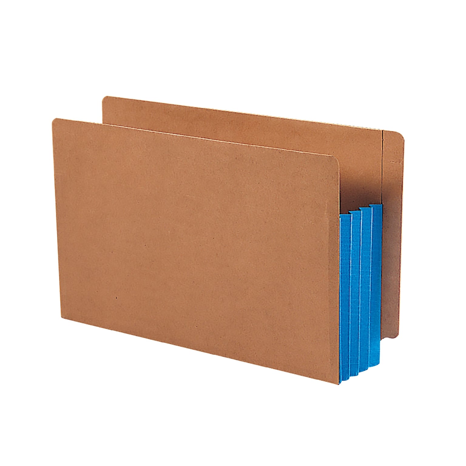 Smead 30% Recycled Heavyweight Reinforced File Pocket, 3 1/2 Expansion, Legal Size, Blue, 10/Box (74679)
