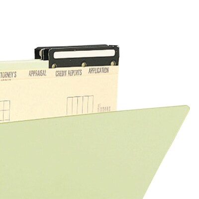 Smead Heavy Duty Pressboard Mortgage File Folder, 2/5 Cut Right Position Flat Metal Tab, Legal Size, Green, 10/Box (78208)