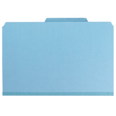 Smead Pressboard Classification Folder, Legal Size, 2 Dividers, Blue, 10/Pack (19030)