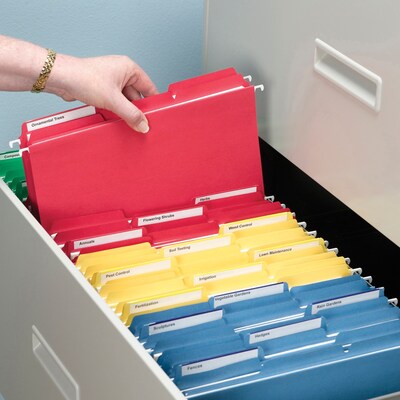 Smead File Folders, 3 Tab, Letter Size, Blue, 100/Box (10239)
