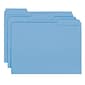 Smead File Folders, 3 Tab, Letter Size, Blue, 100/Box (10239)