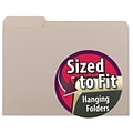 Smead File Folder, 3 Tab, Letter Size, Gray, 100/Box (10251)