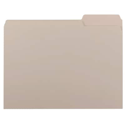 Smead File Folder, 3 Tab, Letter Size, Gray, 100/Box (10251)