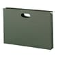 Smead Recycled Hanging File Pocket, 1.75" Expansion, Legal Size, Standard Green, 25/Box (64318)