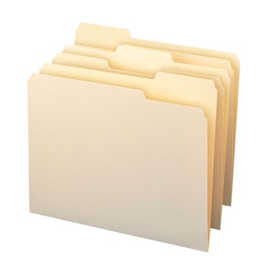 Smead Manila File Folder, 1/3-Cut Tab, Letter Size, Manila, 100/Box (10330)