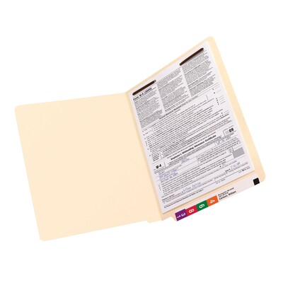 Smead End Tab Classification Folders, Shelf-Master Reinforced Straight-Cut Tab, Letter Size, Manila, 50/Box (34110)