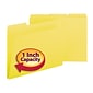 Smead Pressboard File Folders, 1/3-Cut Tab, 1" Expansion, Letter Size, Yellow, 25/Box (21562)