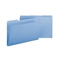 Smead® Pressboard File Folder, 1/3-Cut Tab, 1 Expansion, Legal Size, Blue, 25 per Box (22530)