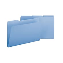 Smead® Pressboard File Folder, 1/3-Cut Tab, 1 Expansion, Legal Size, Blue, 25 per Box (22530)