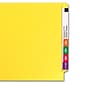 Smead Colored End Tab File Folder, Shelf-Master Reinforced Straight-Cut Tab, Letter Size, Yellow, 100/Box (25910)