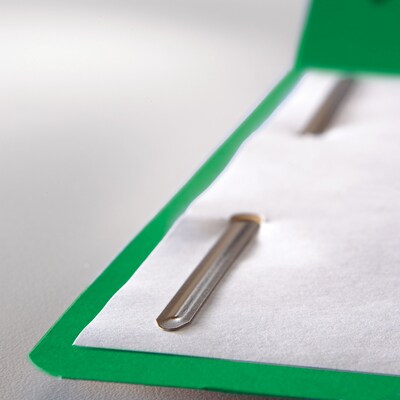 Smead® Fastener File Folder, 2 Fasteners, Reinforced 1/3-Cut Tab, Legal Size, Green, 50/Box (17140)