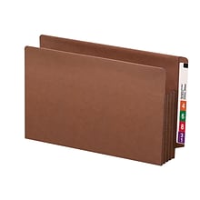Smead TUFF Reinforced Redrope File Pockets, 3-1/2 Expansion, Legal Size, Brown, 10/Box (74780)