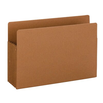 Smead TUFF Reinforced Redrope File Pockets, 5-1/4" Expansion, Legal Sized, Brown, 10/Box (74790)