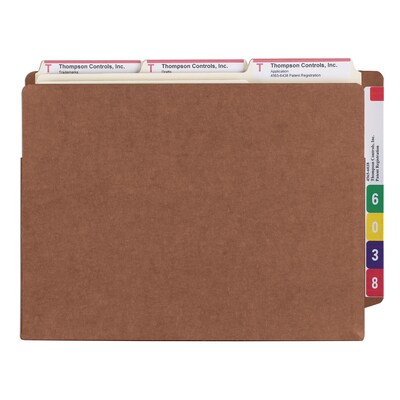 Smead TUFF Reinforced Redrope File Pockets, 7" Expansion, Letter Size, Brown, 5/Box (73795)