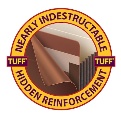 Smead TUFF Reinforced Redrope File Pockets, 7" Expansion, Letter Size, Brown, 5/Box (73795)