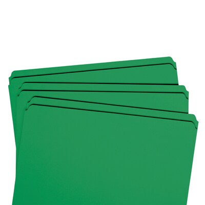 Smead File Folder, Reinforced Straight-Cut Tab, Legal Size, Green, 100/Box  (17110)