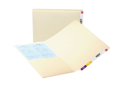 Smead End Tab Pocket Folder, Shelf-Master Reinforced Straight-Cut Tab, 2 Pocket, Letter Size, Manila