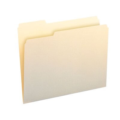 Smead 10331 File Folders  1/3 Cut First Position  One-Ply Top Tab  Letter - Manila (100/Box)