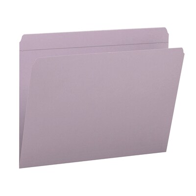 Smead File Folders, 1-Tab, Letter Size, Purple, 100/Box (12410)
