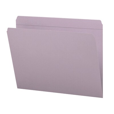 Smead File Folders, 1-Tab, Letter Size, Purple, 100/Box (12410)