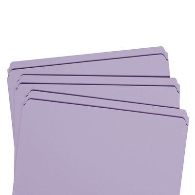 Smead File Folders, 1-Tab, Letter Size, Purple, 100/Box (12410)
