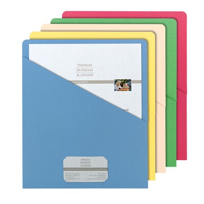 Smead Organized Up Slash File Jackets, Letter Size, Assorted, 25/Pack (75425)