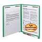 Smead End Tab Classification Folders, Shelf-Master Reinforced Straight-Cut Tab, Letter Size, Green, 50/Box (25140)