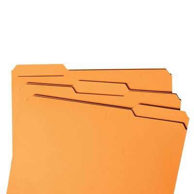 Smead File Folder, Reinforced 1/3-Cut Tab, Legal Size, Orange, 100/Box (17534)