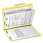 Smead Card Stock Heavy Duty Classification Folders, 2" Expansion, Letter Size, 1 Divider, Yellow, 10/Box (13704)