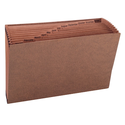 Smead TUFF Expanding File, Monthly (Jan.-Dec.) 12 Pockets, Legal Size, Redrope-Printed Stock (70490)