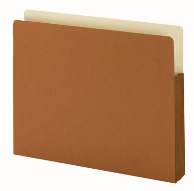 Smead 30% Recycled Reinforced File Pocket, 1 3/4 Expansion, Letter Size, Redrope, 25/Box (C1514C)