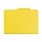 Smead SafeSHIELD® Pressboard Classification Folder, 3 Dividers, 3" Expansion, Legal, Yellow, 10/Box (19098)