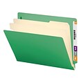 Smead End Tab Classification File Folder, 2 Divider, 2 Expansion, Letter Size, Green, 10 per Box (26837)