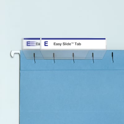 Smead Easy Slide™ Tab, 1/3-Cut, Clear, 18/Pack (64626)