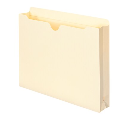Smead Recycled Reinforced File Jacket, 2" Expansion, Letter Size, Manila, 50/Box (75560)