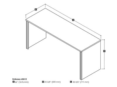 Bestar® Embassy 66" Credenza in Dark Chocolate