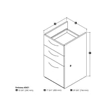 Bestar® Embassy Pedestal in Dark Chocolate (Ready-to-Assemble)